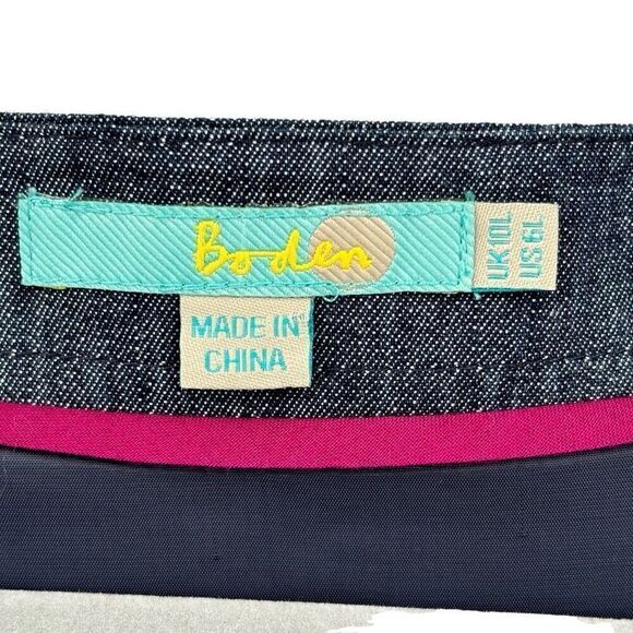 BODEN MONTMARTRE CHAMBRAY DRESS BLUE SIZE 6L - Picture 2 of 7